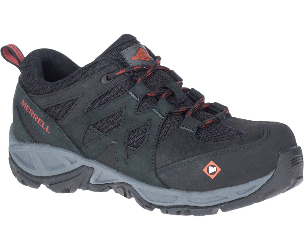 Buty Trekkingowe Merrell Damskie Czarne - Siren Alloy Toe Work - 273681-CXL